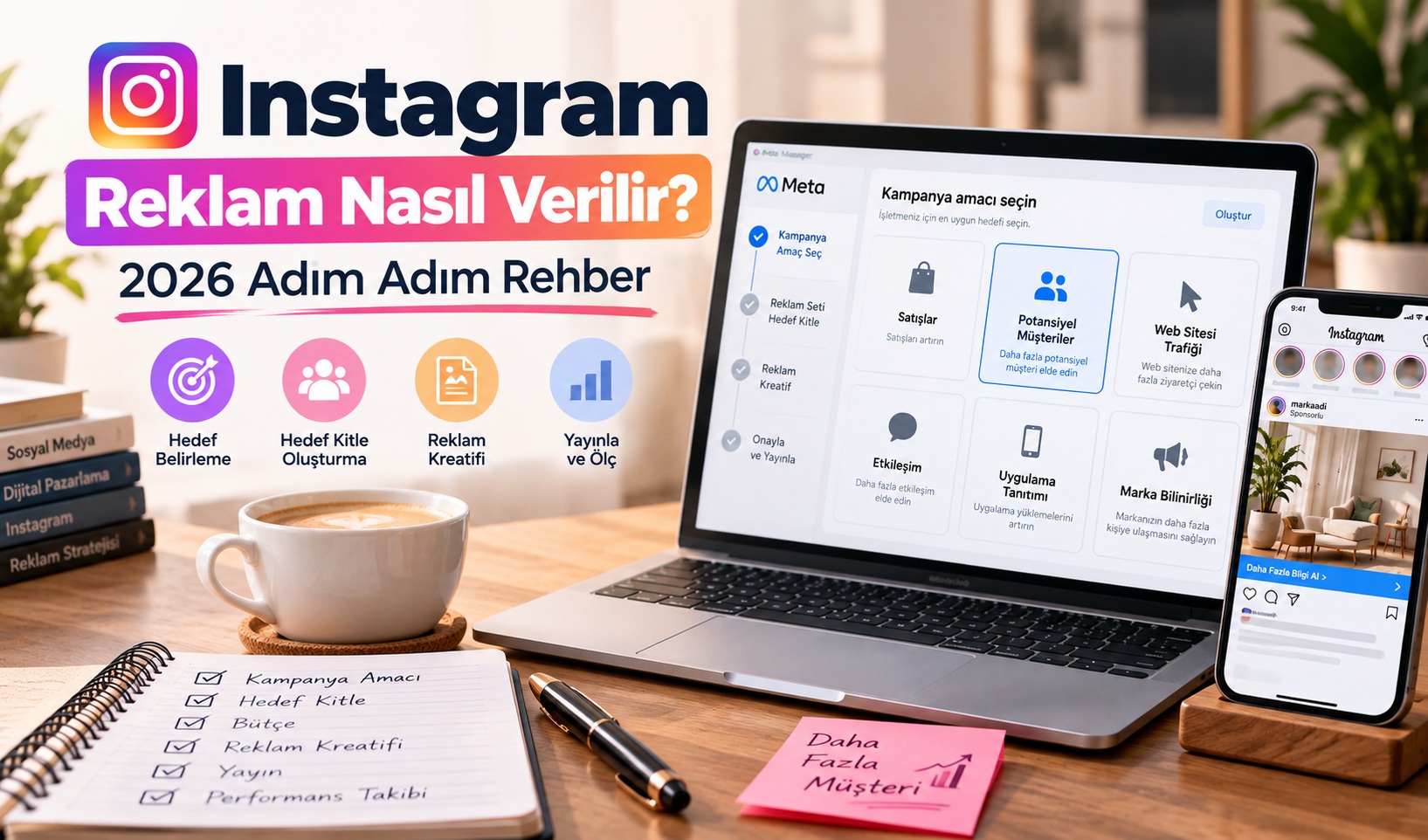 Instagram reklam nasıl verilir 2026 - Meta Ads Manager adım adım rehber