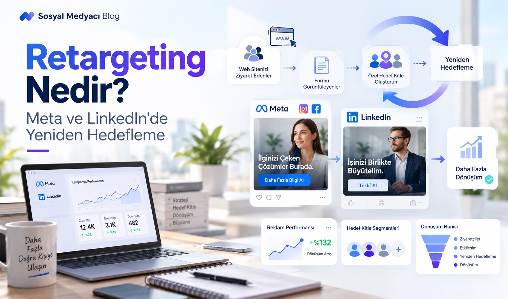 Retargeting nedir - Meta ve LinkedIn yeniden hedefleme rehberi