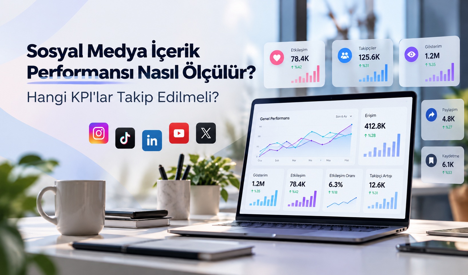 Sosyal medya içerik performansı nasıl ölçülür ve hangi KPI'lar takip edilmeli