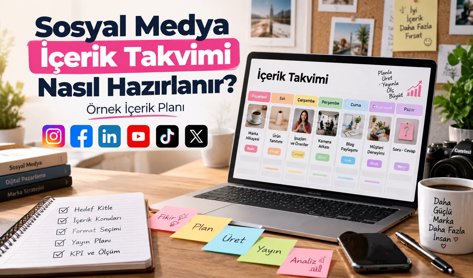Sosyal medya içerik takvimi nasıl hazırlanır - örnek aylık içerik planı