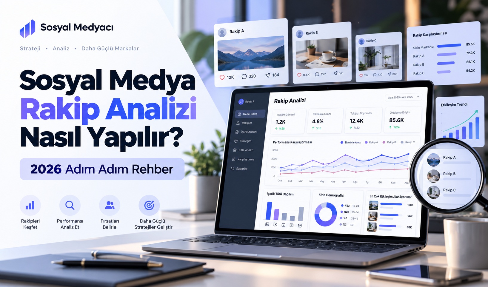 Sosyal medya rakip analizi nasıl yapılır - 2026 adım adım rehber